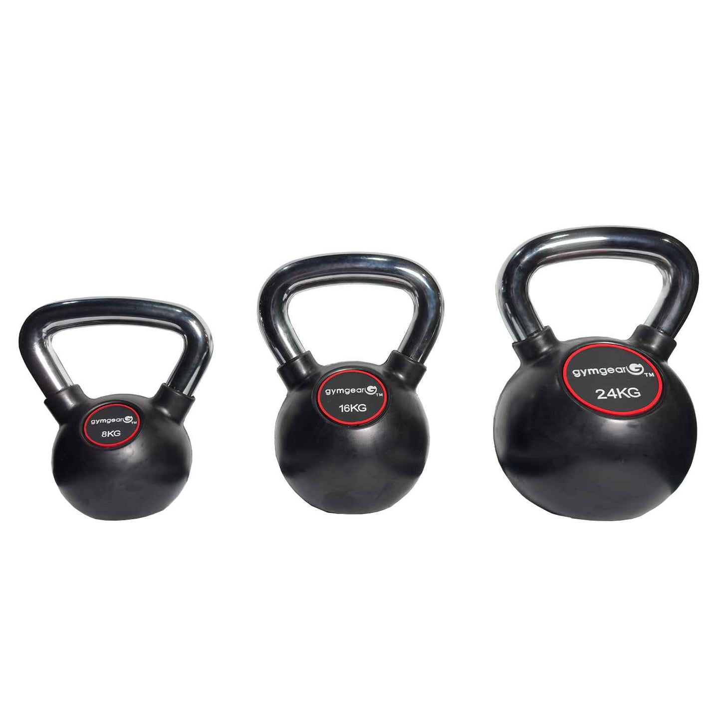 Gym Gear Rubber Kettlebells 4kg - 32kg - Kettlebells