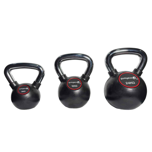 Gym Gear Rubber Kettlebells 4kg - 32kg - Kettlebells