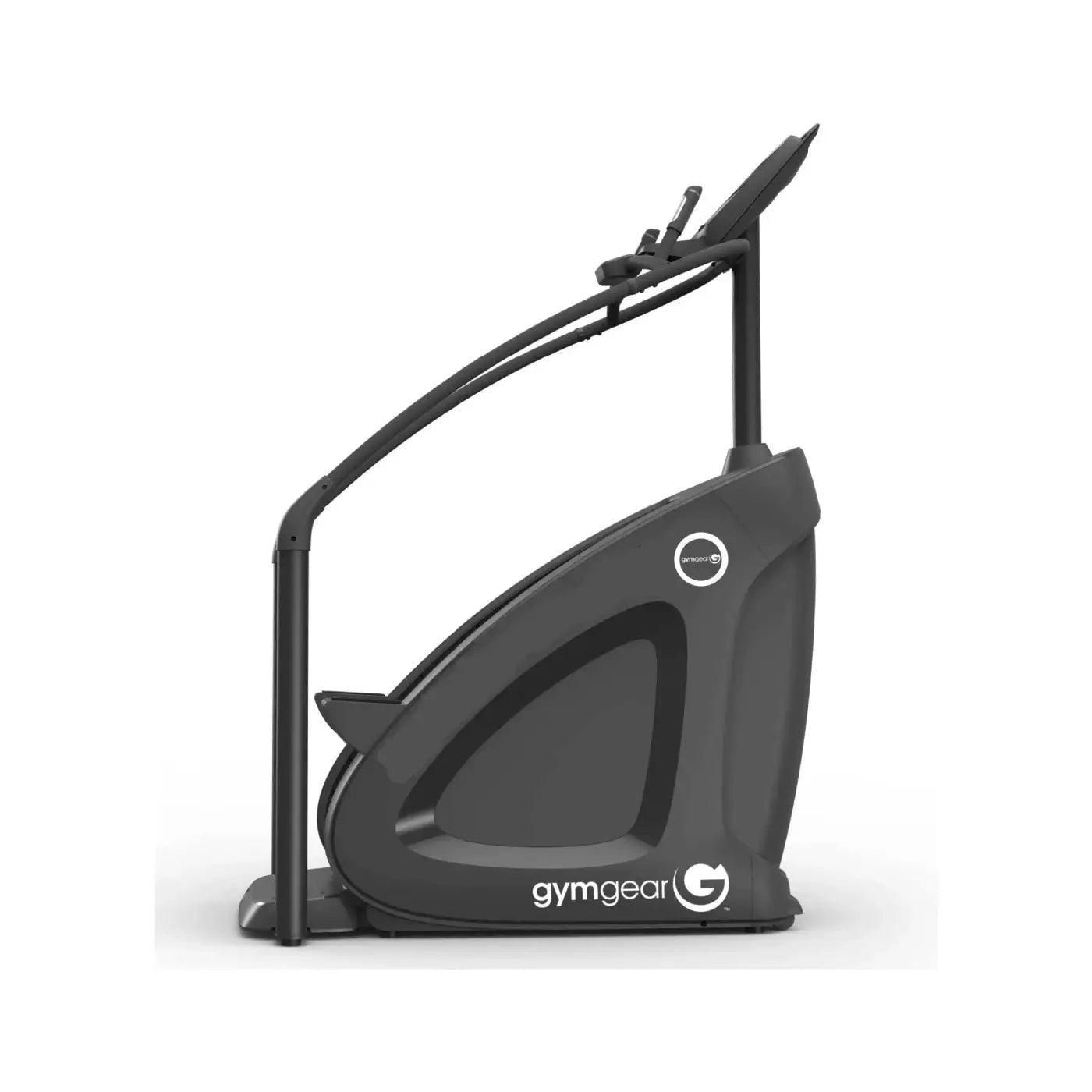 Black gymgear SC8 stair climber with sleek modern design and digital display for home gym cardio use in UK