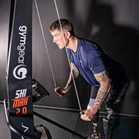 Black Gym Gear Ski Max 2.0 cable machine with white and red branding for home gym use in the UK