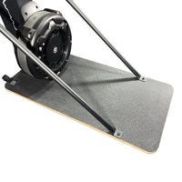 Black and gray gym gear ski max 2.0 ski erg machine base plate with textured surface and metal support legs for home gym use