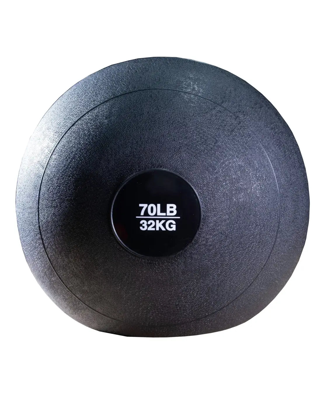 Black textured medicine ball weighing 70lb 32kg for gym gear slam balls home workout use