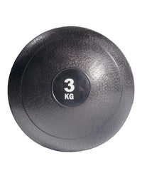 Black textured 3 kg medicine ball from gym gear slam balls designed for home workout use