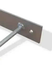 Dark brown metal gym gear sports mat hanger bracket with threaded rod and two silver screws for home gym use