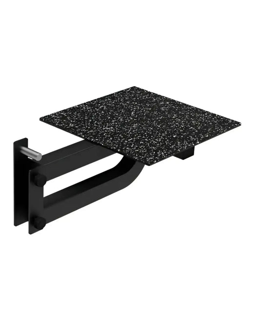 Gym gear step-up platform attachment with black speckled granite countertop mounted on sleek black metal bracket for uk delivery