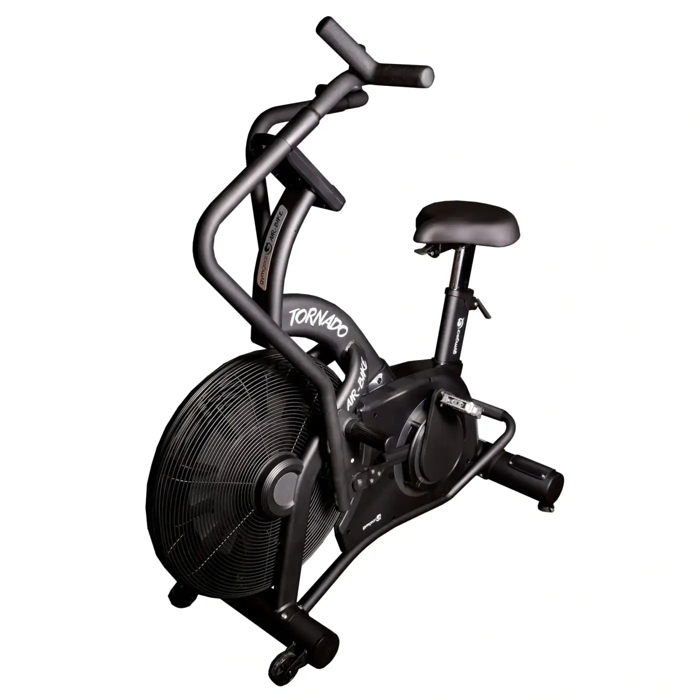 Black tornado air bike with sleek modern design and sturdy frame for gym gear tornado air assault bike uk use