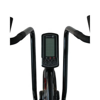 Black gymgear tornado air assault exercise bike with digital display and ergonomic handlebars for home gym hiit cardio uk