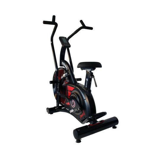 Black and red Gym Gear Tornado air assault exercise bike with digital display ergonomic handlebars and adjustable seat for home HIIT cardio