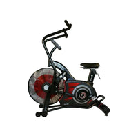 Black and red gym gear tornado air assault bike with front fan for home gym hiit cardio in the UK