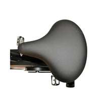 Black ergonomically shaped matte finish bicycle saddle for gym gear tornado air assault bike home gym HIIT cardio UK