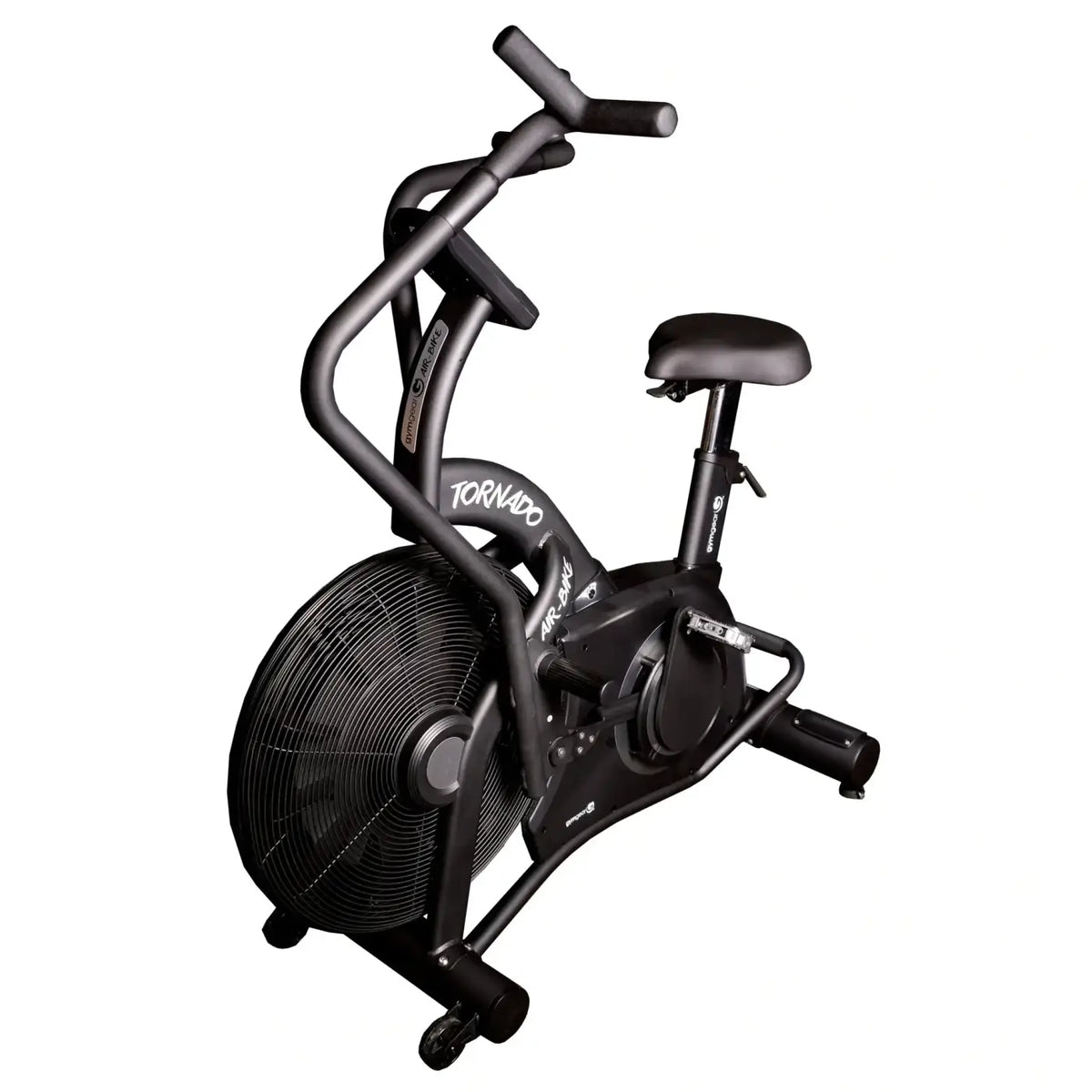 Black tornado air bike with sleek modern design and sturdy frame for gym gear tornado air assault bike uk use