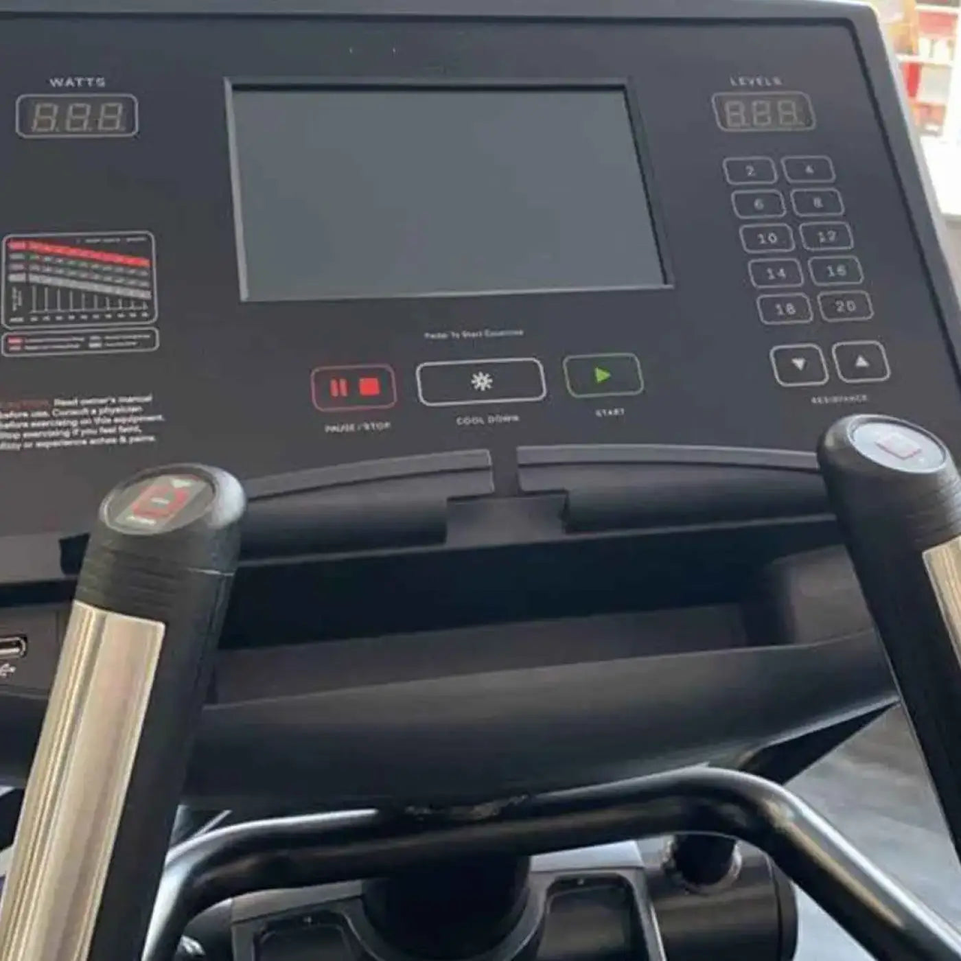 Black Gym Gear X98s sport cross trainer elliptical with digital display control buttons and metallic handlebars for home use