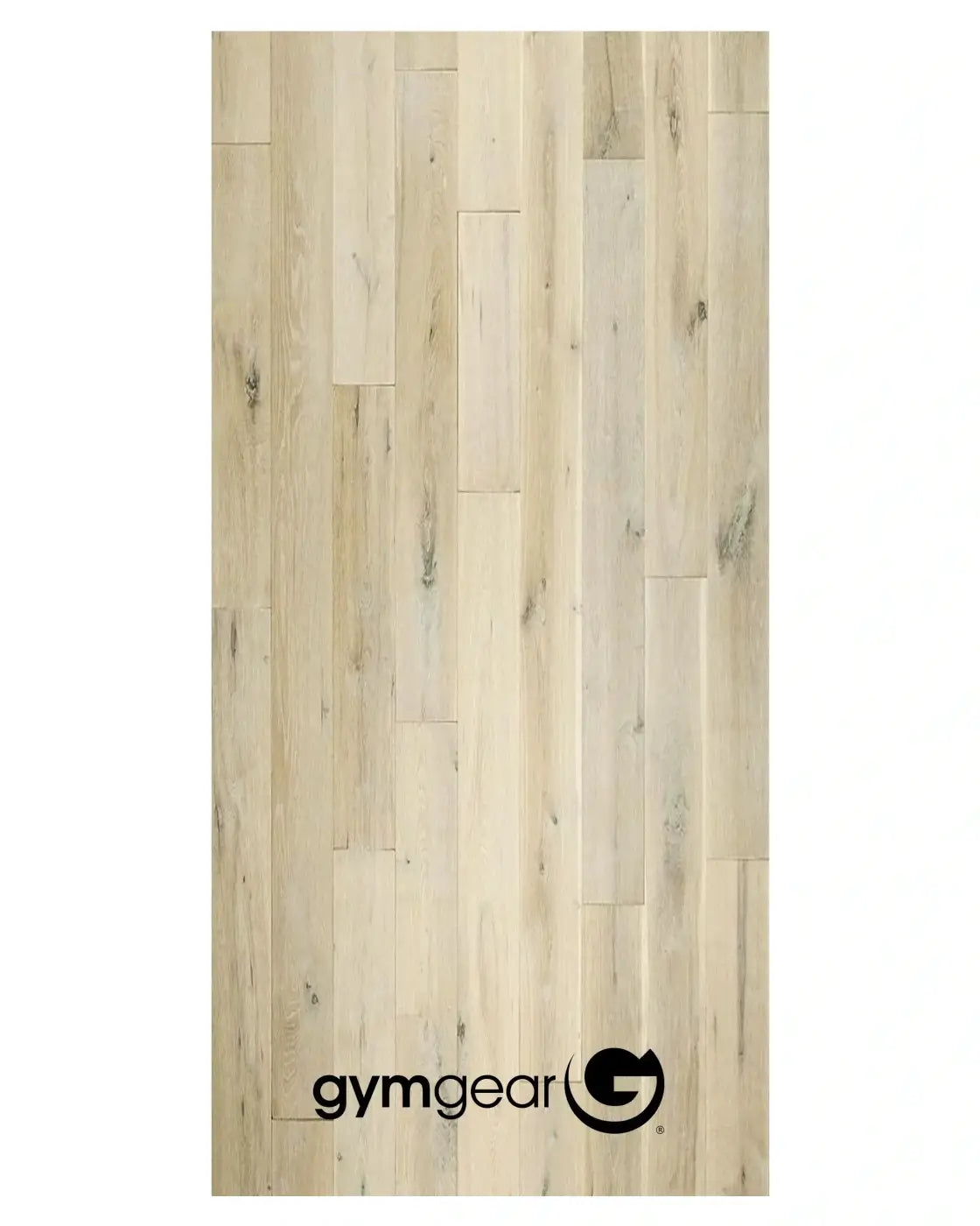Oak insert lifting platform with light-colored wooden plank featuring natural wood grain and subtle knots for home fitness