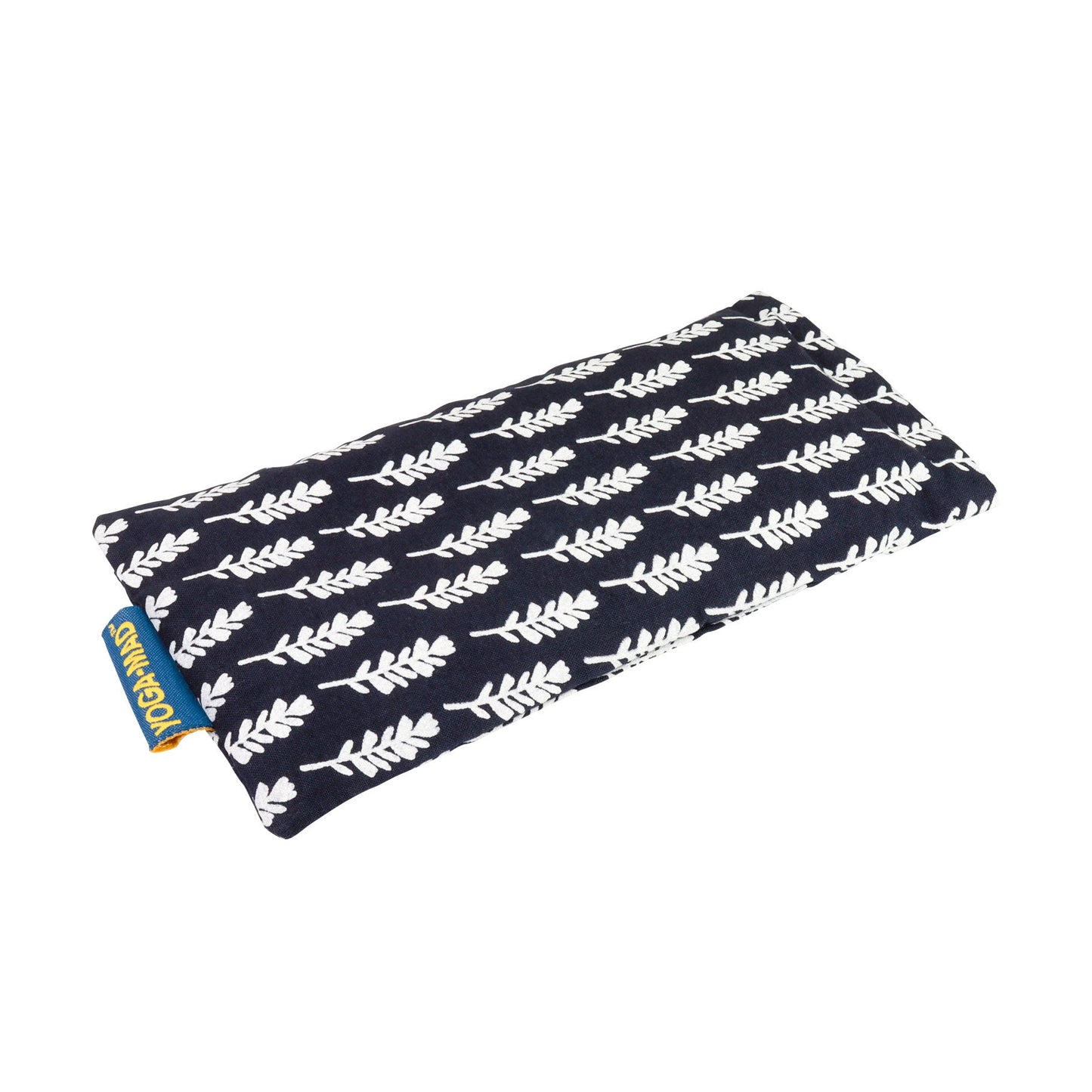 Patterned Cotton Yoga Eye Pillow - Blue Leaf - Studio Accessories