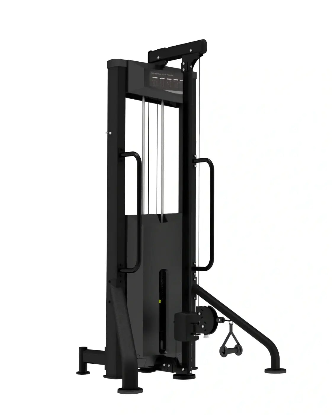 Black metal platinum series adjustable hi low pulley cable machine with vertical frame for home use