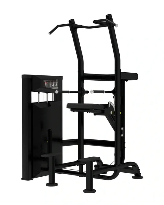 Black metal multifunctional platinum series gym machine with adjustable bench and pull-up bars for home gyms