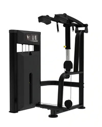 Black cable crossover machine with digital display and adjustable weight stack from platinum series for home gyms