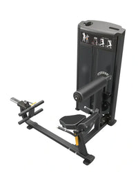 Pro Series black metal ab back workout machine with padded seat and handlebars for targeted leg exercises