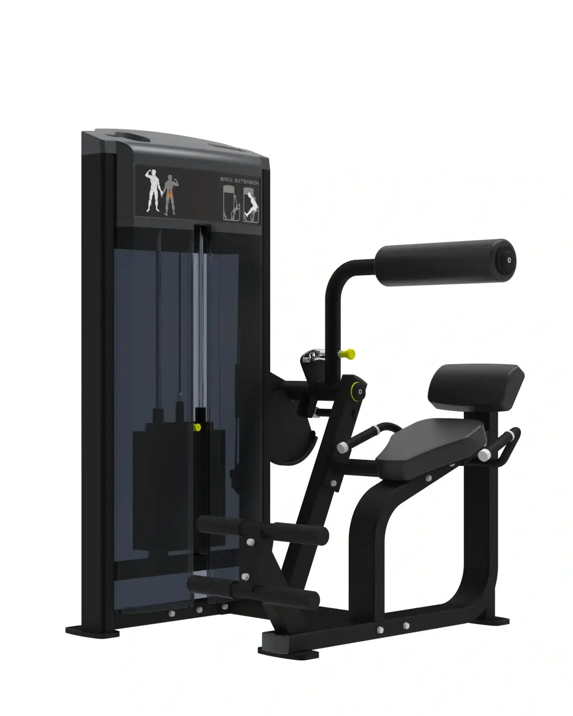 Pro Series black gym machine with adjustable backrest and seat designed for targeted abdominal workouts in home gyms
