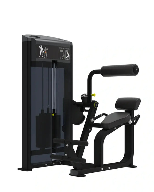 Pro Series black gym machine with adjustable backrest and seat designed for targeted abdominal workouts in home gyms