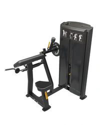 Pro series black metal bicep tricep cable machine with yellow accents and instructional diagrams uk delivery