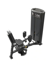 Black metal and plastic pro series glute ham raise machine with adjustable seat and foot platform for home thigh workouts