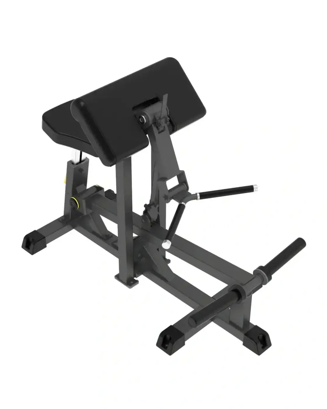 Black metal adjustable backrest pro series plate loaded bicep curl machine with padded seat and handlebars uk delivery