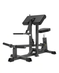 Black metal pro series plate loaded incline preacher curl machine with padded seat and adjustable backrest for bicep curl uk delivery
