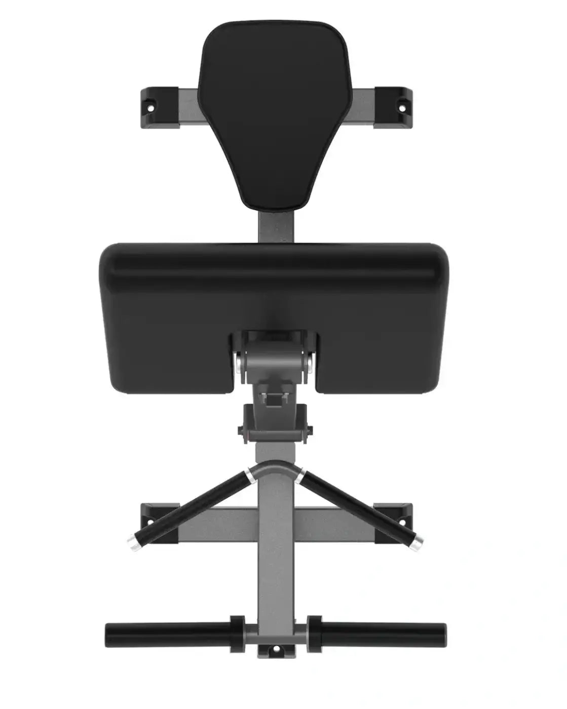 Pro series plate loaded bicep curl with black padded backrest seat and gray metal frame for uk home gym delivery