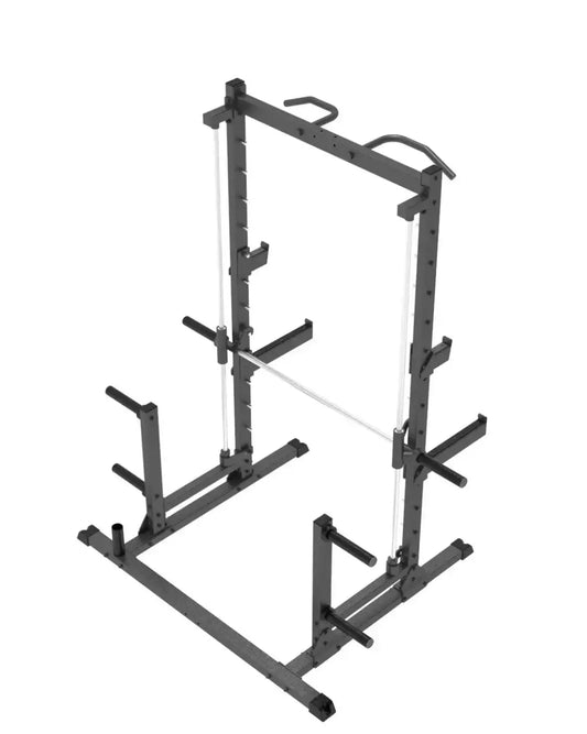 Pro Series Plate Loaded, Half Cage Smith Machine | Home Workout