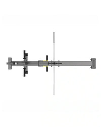 Gray metal pro series plate loaded lat pulldown and seated row attachment with black accents and central handle bar