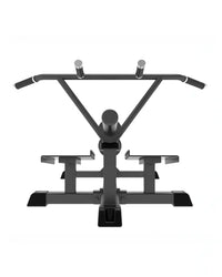 Black metal pro series plate loaded T-bar row with adjustable handles and integrated weight plates for UK delivery