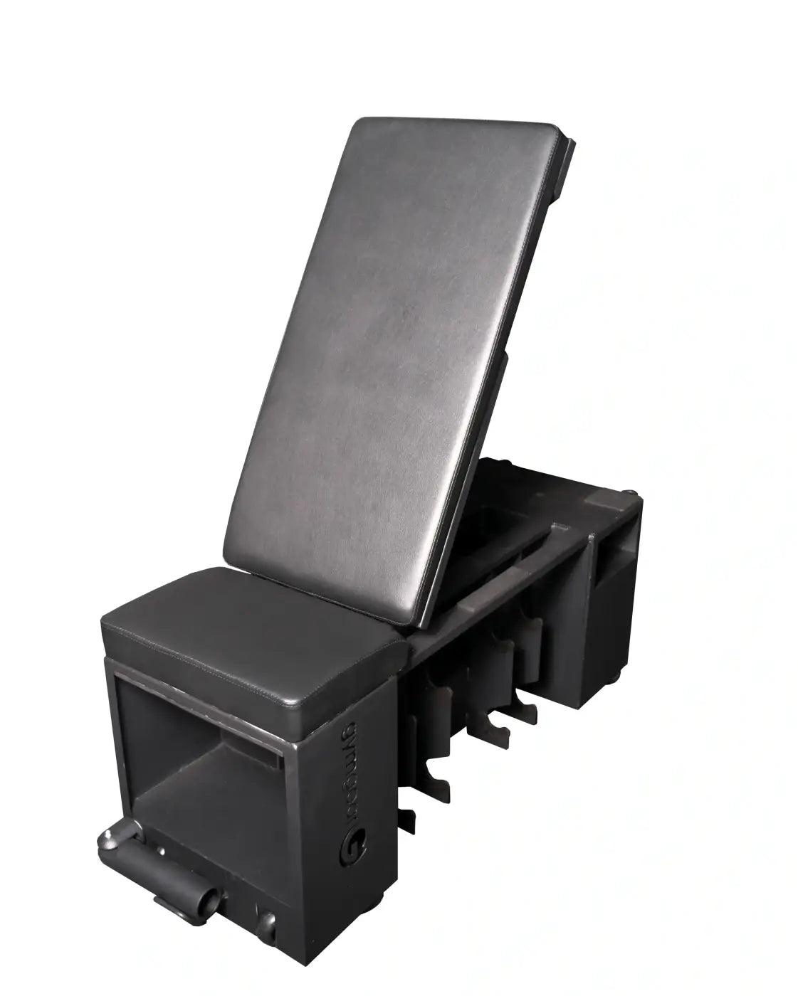 Black adjustable pro series studio HIIT weight bench with padded seat and backrest and sturdy metal frame UK delivery