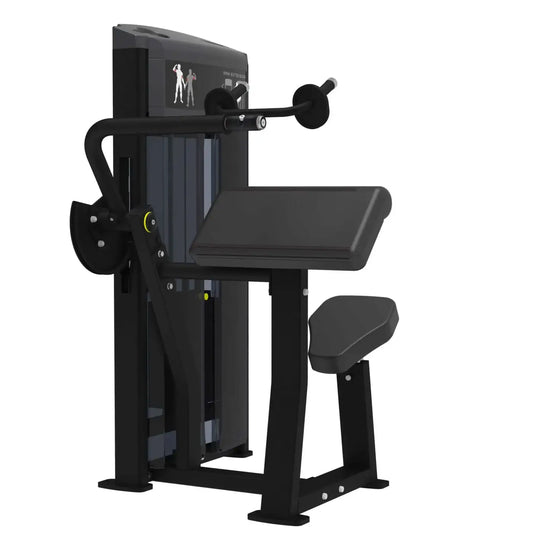 Black metal and plastic pro series tricep press machine with adjustable weight stack uk delivery available