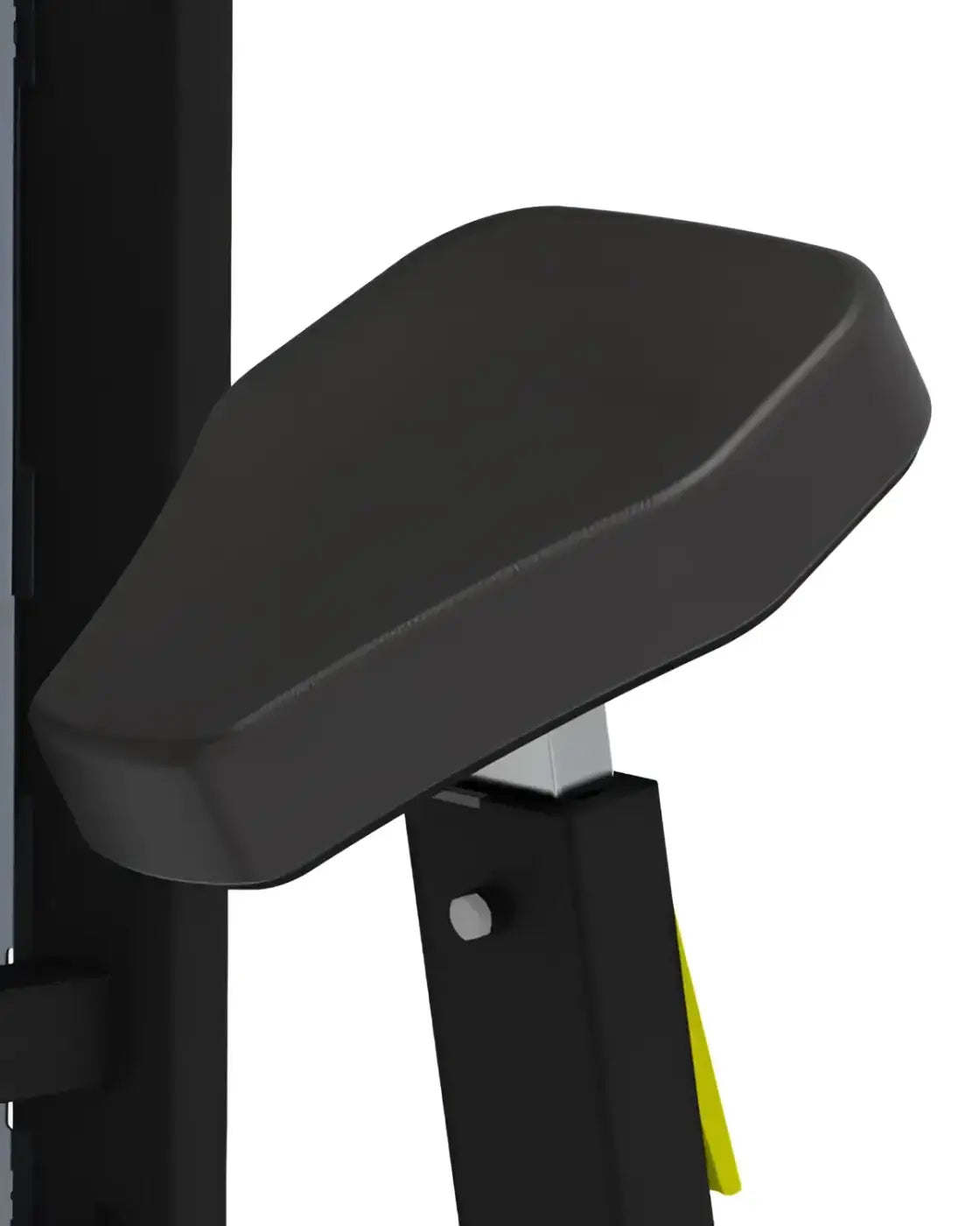 Black ergonomic handlebar pad with matte finish mounted on sturdy metal frame for pro series tricep press uk delivery