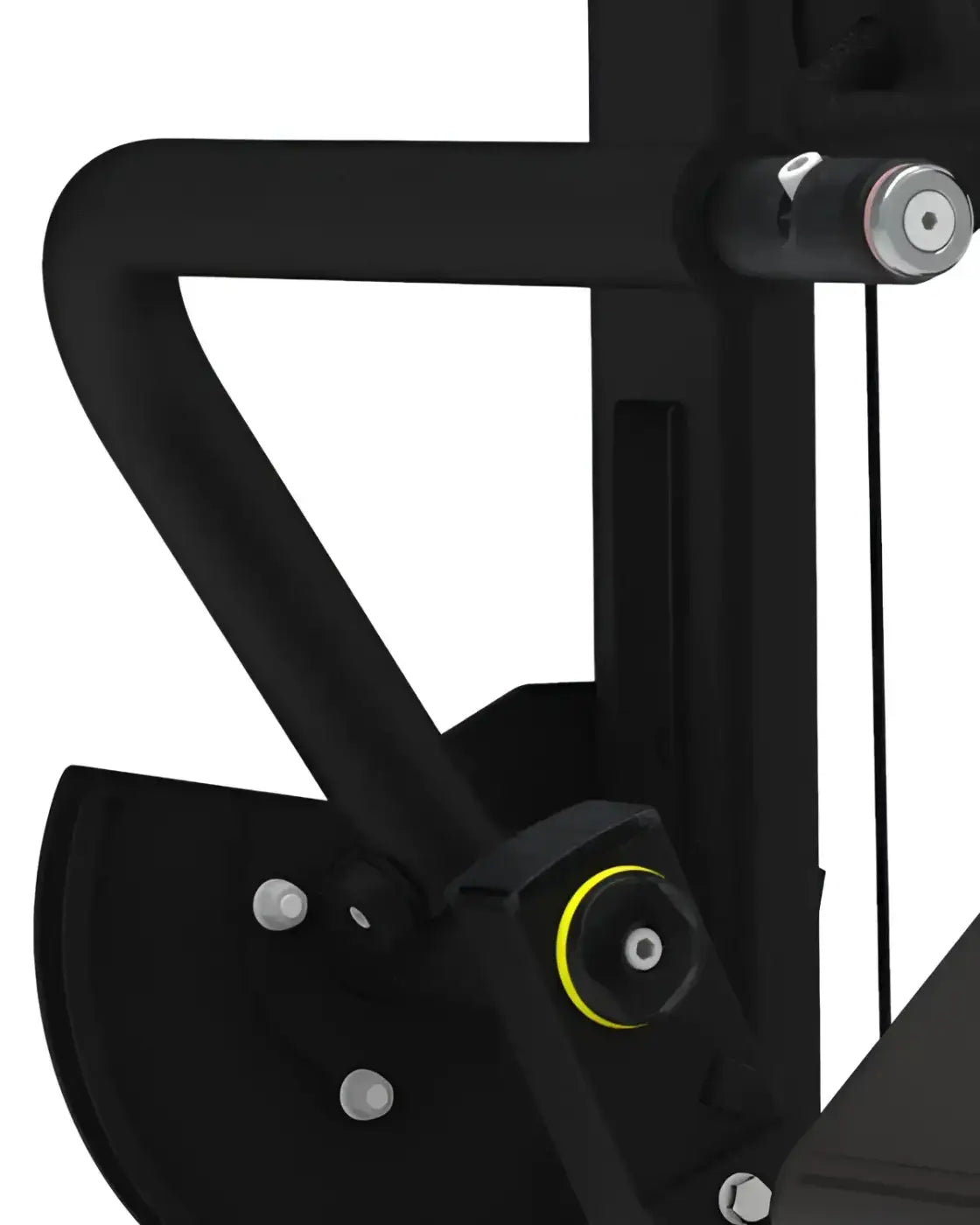 Pro Series tricep press gym machine component in black metal with yellow pulley and silver hardware uk delivery