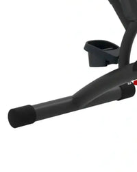 Black plastic exercise bike pedal with matte finish and ergonomic design for Re-Life Series shoulder pulldown home gyms