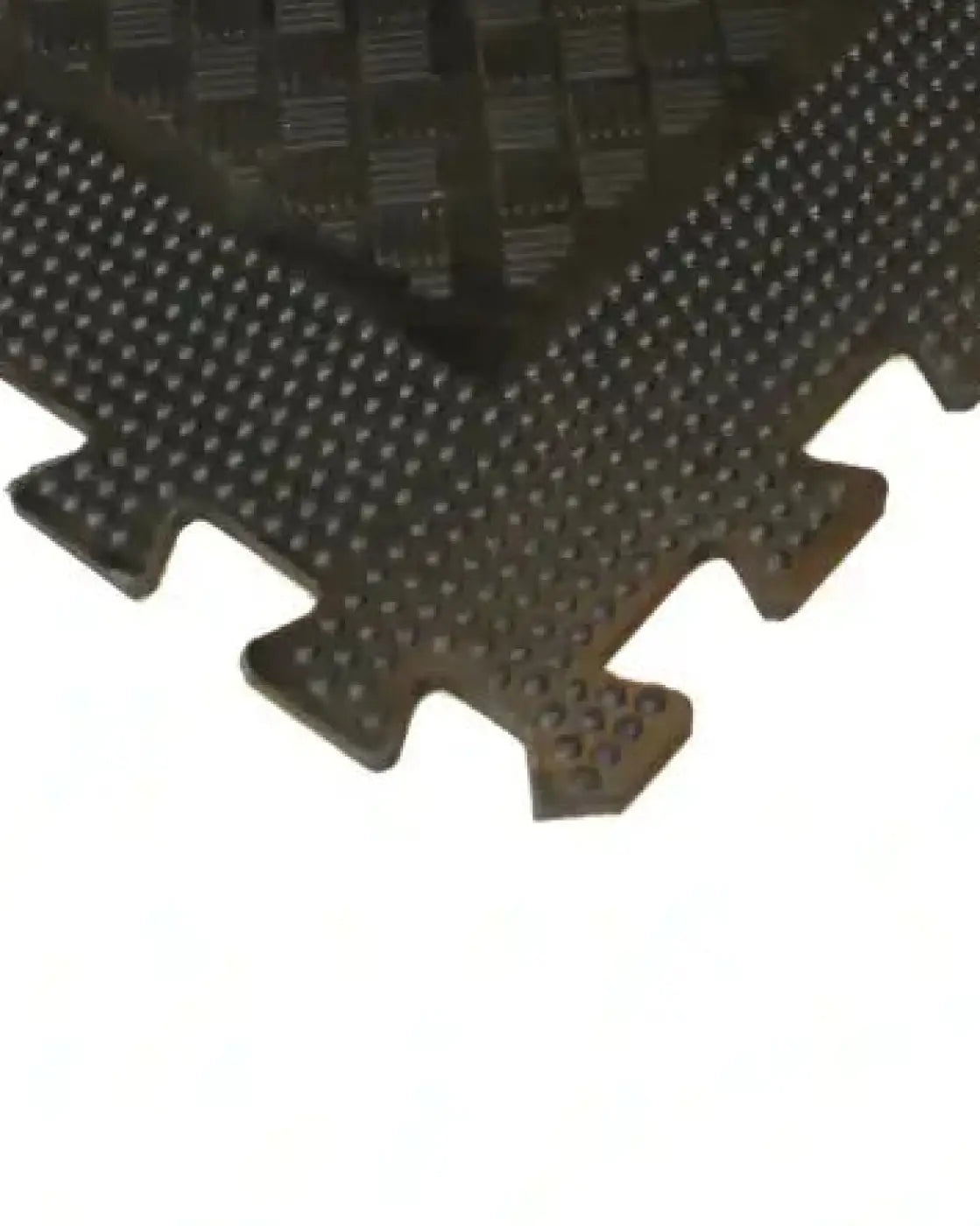 Black rubber interlocking gym floor mat with textured design for uk delivery