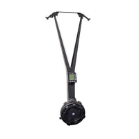 Black concept2 Ski Max 2.0 rowing machine with circular flywheel and digital display for home workout by DEKA