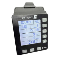 Black gymgear bluetooth fitness trainer monitor with digital display showing workout metrics for ski max 2.0 deka home workout