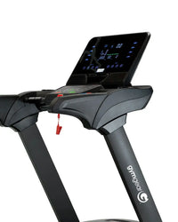 Sprint LC light commercial treadmill in black with 3.5 HP motor and digital display control panel, Zwift compatible