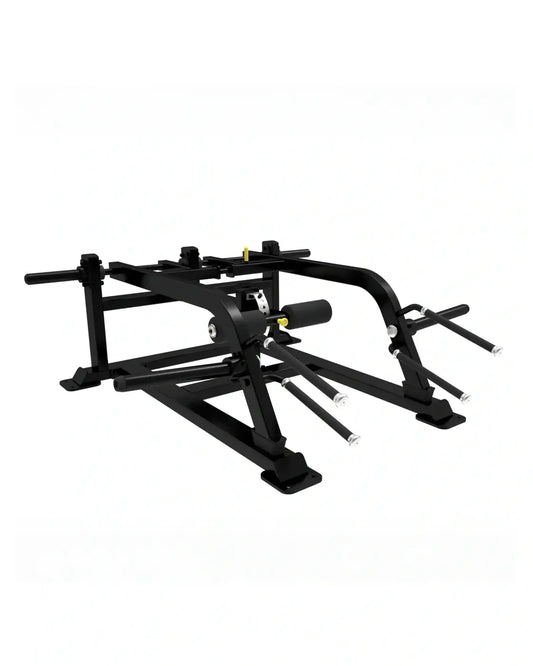 Black metal sterling series deadlift cable machine with adjustable handles and central pulley system in compact design