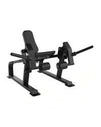 Black metal sterling series leg press machine with adjustable backrest and padded seat for home workout use