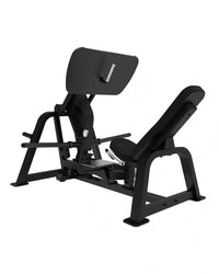 Sterling series black metal leg press machine with padded seat and backrest for home use