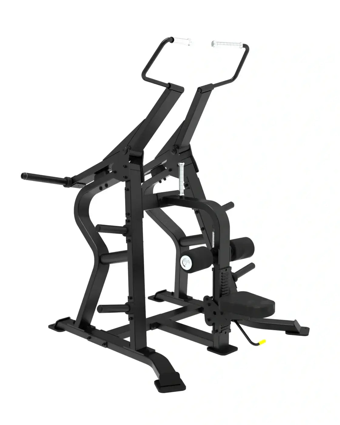 Black metal sterling series back extension machine with adjustable handles and padded seat built for home use