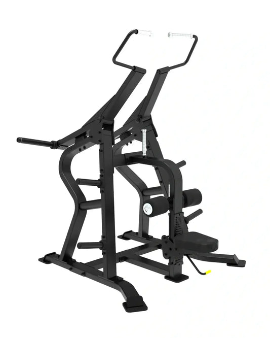 Black metal sterling series back extension machine with adjustable handles and padded seat built for home use