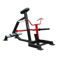 Sterling series T-Bar row home workout machine in red and black with padded seat handlebars and foot platform