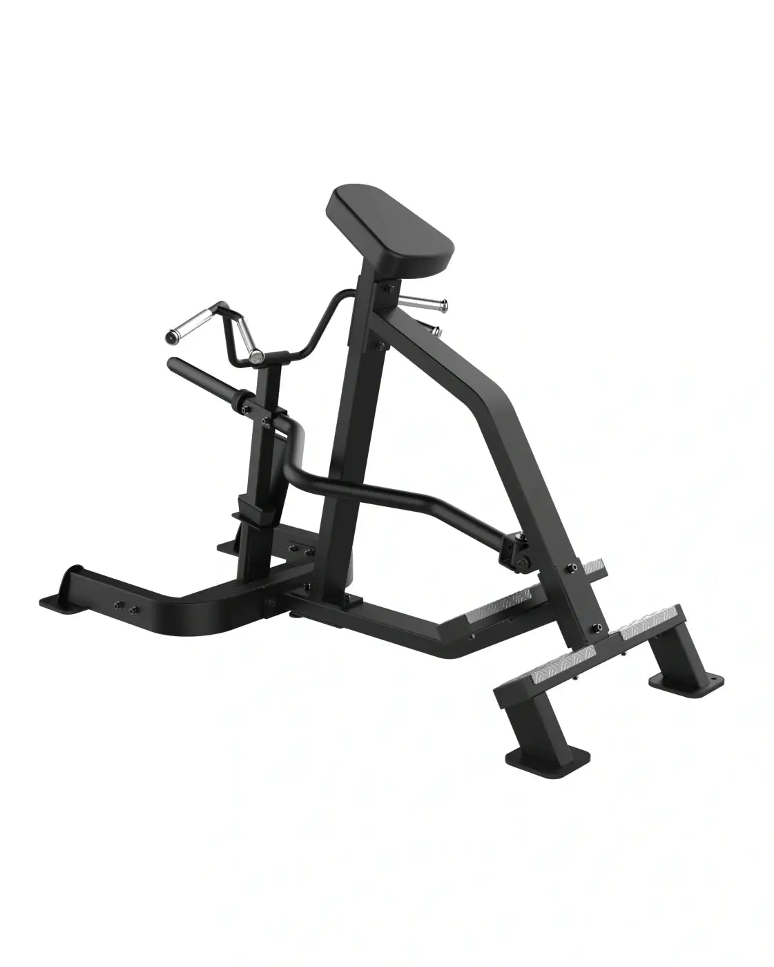 Black metal Sterling Series T-Bar Row home workout machine with padded seat and adjustable handlebars