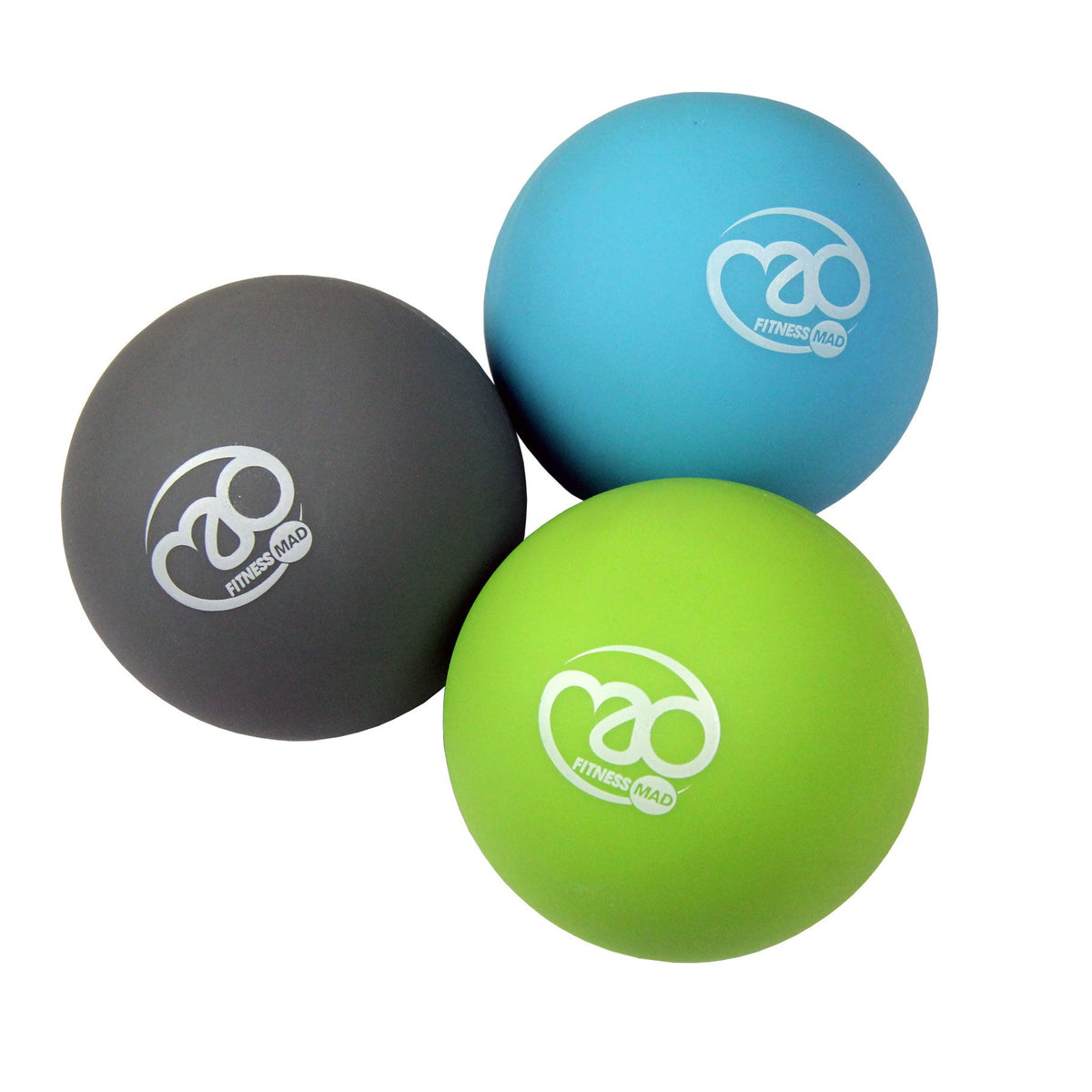 Trigger Point Massage Balls - Set of 3 (Blue Green & Grey) - Studio Accessories