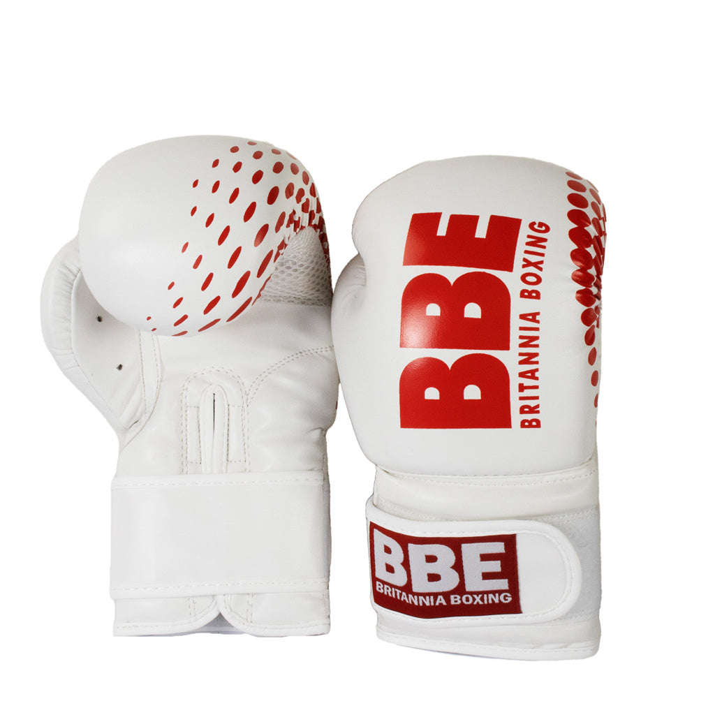 White PVC Sparring Boxing Gloves - 8oz - Boxing